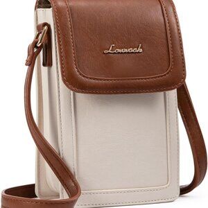 Lightweight Leather Crossbody Mini Purse with Double Compartments for Essentials